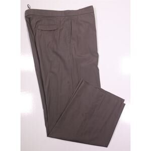 Jil Sander Taupe Cotton Flat Front Wide-Leg Trousers Pants Ladies Euro 40- 32x28
